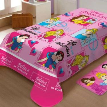 Imagem de Manta Amigas Princesas Disney Microfibra Jolitex Fun 150x200cm