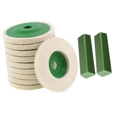 Imagem de FashionCha Conjunto de 12 Discos de Polimento de Lã, Eficientes, de Substituição, Práticos, Peças Sobressalentes para Polimento E Esmerilhadeira Angular.