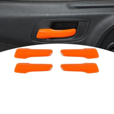 Imagem de PDKLIN Para maçanetas internas do carregador, serve para Dodge Charger/Chrysler 300C 2011-2023 laranja acessórios interiores 4 peças