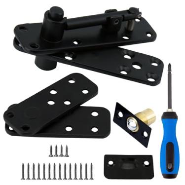 Imagem de BEIYUANYA Dobradiça de porta oculta, dobradiça pivô resistente de 258 kg, rotação silenciosa de 360° de aço inoxidável, dobradiça articulada oculta para portas secretas, estante, murphy e prateleira