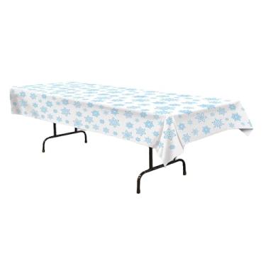 Imagem de Beistle Toalha de mesa flocos de neve, 137,16 cm x 274,32 cm