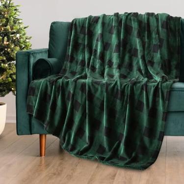 Imagem de Mocassi Cobertor de lã xadrez de veludo luxuoso - manta xadrez de pelúcia quente de inverno para cama, sofá e sofá, cobertor ultra macio e aconchegante para decoração de férias, ideia de presente