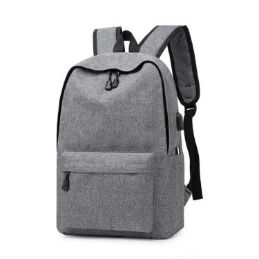 Imagem de Mochila Casual 25L Resistente A água Unissex Universidade Escolar Estudante Trabalho Viagens Cinza