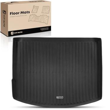 Imagem de YHTAUTO Tapetes de carga compatíveis com Ford Escape 2013-2019 e Lincoln MKC 2015-2019, tapetes de carro TPE para todos os climas, forro de porta-malas antiderrapante e inodoro, acessórios internos