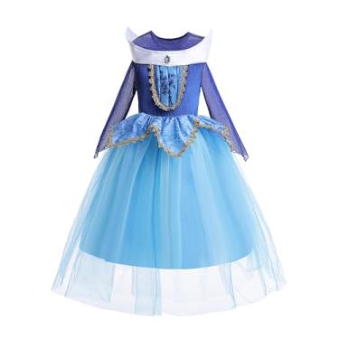 Imagem de Dressy Daisy Girls Sleeping Princess Dress Up Costume Birthday Halloween Christmas Fancy Party Outfit Size 5-6 Blue