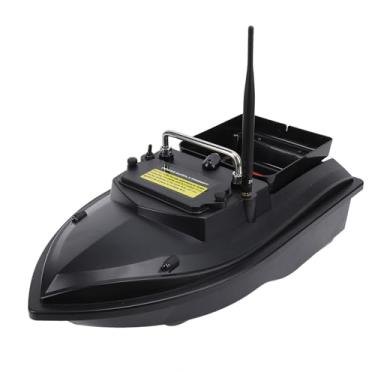 Imagem de Generic Barco de Pesca RC, Barco Localizador de Peixes RC 500m Motores Duplos de Controle Remoto para Lagos (Preto)