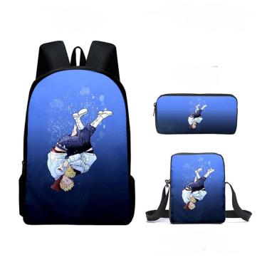 Imagem de Conjunto de mochilas escolares, 3 peças para estudantes escolares com bolsa de ombro