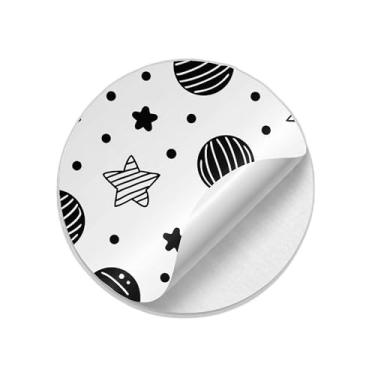 Imagem de Ladrilho Decorativo de Cerâmica com Estampa em Preto e Branco