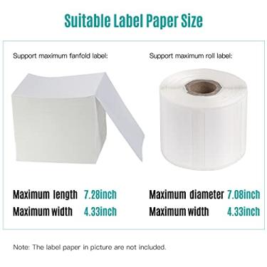 Imagem de Ymiko Suporte de Etiqueta Térmica para Etiquetas Em Rolo e Sanfonadas, Compatível Com Impressoras Térmicas de Mesa, Branco