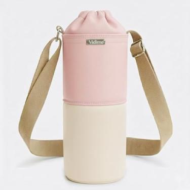 Imagem de Bolsa Térmica (ROSA COM MARFIM) RAMIERE para Garrafa de 1,5 LITROS ml em Couro Sintético - Coleção Cores VERÃO 2026
