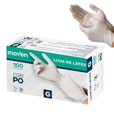 Imagem de Luva De Látex Com Pó Inoven Tamanho G- Caixa com 100 Unidades