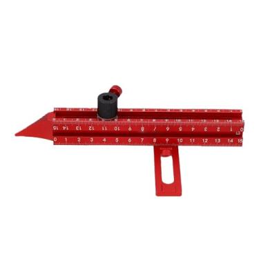Imagem de Diydeg Régua para Carpintaria, Liga de Alumínio para Carpintaria Régua Guia de 4 Lados para Layout de Moldura para Ferramenta de Marcação de Posição Magnética Com (Estilo 2)