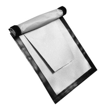 Imagem de Gralara Tapete à prova de fogo, tapete para fogueira, manta retardante de chamas, para grelha para fogões de camping ao ar livre, 20x23cm