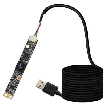 Imagem de IFWATER Câmera USB Ultra HD de 8 MP com microfone, 2448P 30 fps, lente grande angular de 105°, compatível com impressoras 3D, Plug and Play, funciona com Windows, Mac, Linux, Raspberry Pi