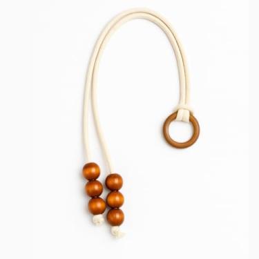 Imagem de Prendedor de Cortina Rústico | kit Abraçadeira Cortina(Marrom Claro,2Unidades (1par))