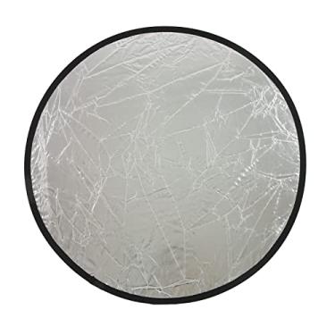 Imagem de GLOGLOW Refletor Nan, Mini Refletor de Luz Redondo Portátil, 2 Em 1, Tecido e Metal, Com Bolsa de Armazenamento, Fotografia Dourada Prateada Nan (30cm)