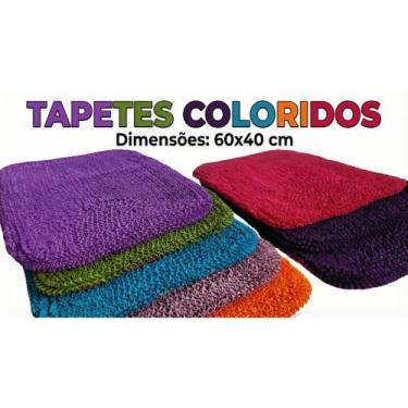 Imagem de Tapete de frufru para porta com fundo antiderrapante 1 peça - Valentin