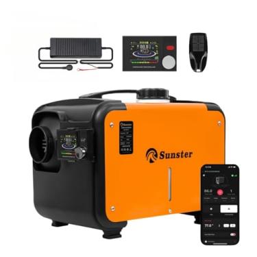 Imagem de Sunster Aquecedor a diesel 12/24V 8KW, aquecedor de ar diesel multifuncional 110-240V com função de ventilação e parada de partida automática, monitor LCD e controle de aplicativo para trailer