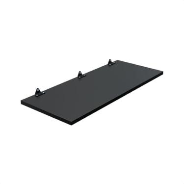 Imagem de Prateleira Preta 60x30 Com Suporte Flutuante Mdf Preto Cozinha Quarto Banheiro Sala