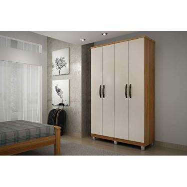 Imagem de Roupeiro 4 Pts Atenas Carvalho/Off White - CHF Móveis