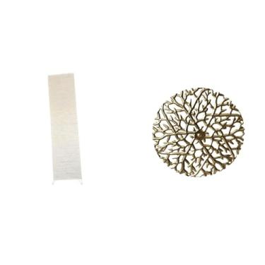 Imagem de Whtkoph Luminária de Chão Metálica para Sala de Estar com Cúpula E Escultura de Parede Rústica em Ferro Forjado. Decoração 3D para Luminária Pendente Ou de Es