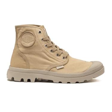 Imagem de Palladium Bota masculina Pampa Hi Boot, lona vegana com cadarço, Sahara/Safari, 8.5