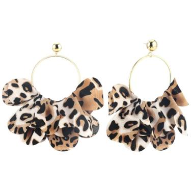 Imagem de PLwelth Brincos Pendentes De Argola Leopardo - Borla Grande Com Estampa Dourada Para Mulheres, Joias Da Moda, Presentes Aniversário, Natal, Halloween