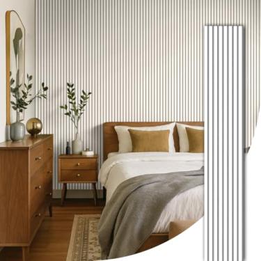 Imagem de Painel Ripado Acústico Madeira Natural 270x32cm (Branco)