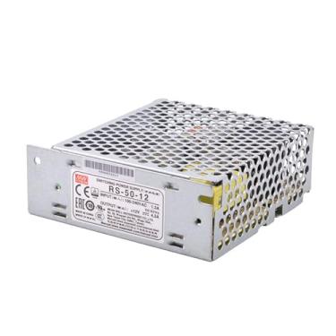 Imagem de Mean Well 50W Fonte De AlimentaçãO Com SaíDa úNica Conversores De Energia Meanwell 48v Fonte De AlimentaçãO Com TensãO VariáVel 12V 4.2A (RS-50-12 12V/4.2A/50.4W/Enclosed Power)