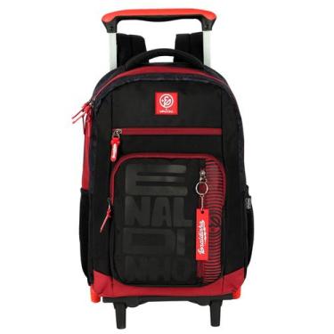 Imagem de Mochila Costas e Rodas 2em1 Enaldinho Youtuber MC49456 - Luxcel, preto