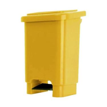 Imagem de Lixeira Plastica 100L Com Pedal Amarelo - QLP