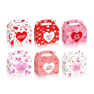 Imagem de 24 caixas de presente de Dia dos Namorados para crianças e adultos para doces, lembrancinhas, lembrancinhas de festa – Ideal para casamento, aniversário, aniversário, presentes de sala de aula