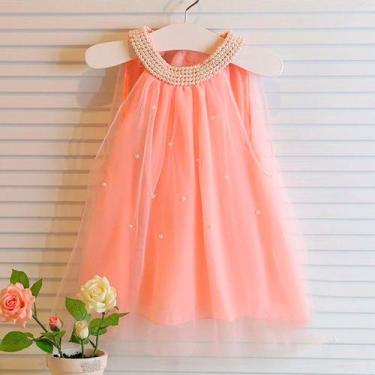 Imagem de Vestido Infantil Menina Festa De Brim Tule Florido Casamento - ANJO DA