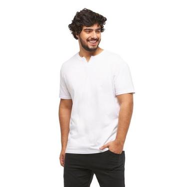 Imagem de Camiseta Basica Gola Portuguesa C3 - Wooks, Branco, GG