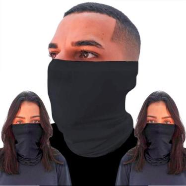 Imagem de Kit 3 Bandanas Proteção Solar Cobre Rosto Pescoço Modelo Tubular Uv Ma