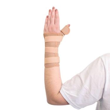 Imagem de Órtese Curta com Tala para Punho e Polegar Mercur - Bege - Esquerda - 