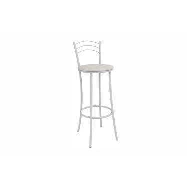 Imagem de Banqueta Sala de Jantar Petra 1B700BR Aço 1 Un Branco/Corano Branco - Kappesberg