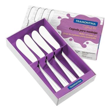 Imagem de 2X Kit 4 Espátulas Manteiga Patê Geleia Inox Laguna Tramonti