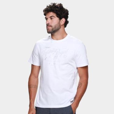 Imagem de Camiseta Ellus Básica Masculina - Cavalera, Branco, G