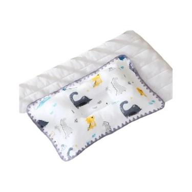 Imagem de Travesseiro De Algodão E Linho Para Bebês Anti-inclinação Quatro Estaç