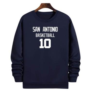 Imagem de Blusa Moletom Gola Basquete San Antonio Basketball número 10 - Loja Cl
