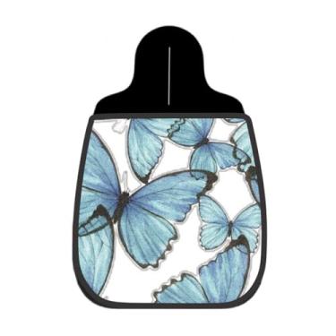 Imagem de Lixeira De Carro Organizador Lixinhocar Borboletas Azuis Fundo Branco 7