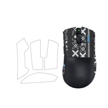 Imagem de WUNIAK Fita antiderrapante para mouse Razer DeathAdder V3 HyperSpeed, conjunto de adesivos ultrafinos com absorção de suor para mouse, lavável, reutilizável, antiderrapante para controle de jogos de