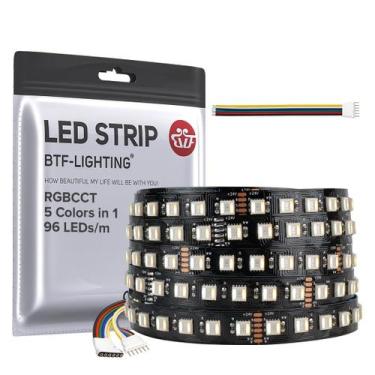 Imagem de Luzes de fita LED BTF-LIGHTING RGBCCT 5050SMD RGBWW 16,4 pés