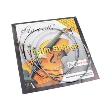 Imagem de Conjunto De Cordas Para Violino 4 Peças Núcleo De Aço Enrolado Em Níqu