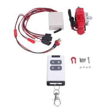 Imagem de Generic Guincho de Metal para Carro Crawler Rc, Visual Elegante 1/10 Rc, Artesanato Requintado Com Controle Remoto para Carro 4 D90 D110 (Vermelho)