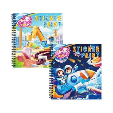 Imagem de Livro De Pintura Com Adesivos Para Meninas, Livro De Quebra-cabeça Inf