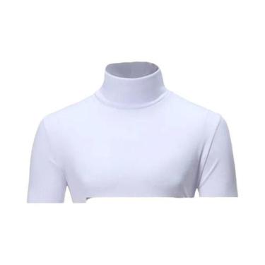 Imagem de Camiseta Masculina De Gola Alta Slim Fit De Manga Longa Moda Casual Re