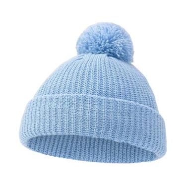 Imagem de Gorro De Tricô Dobrável Para Bebês 0-12M Meninos E Meninas Quente Croc