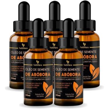 Imagem de Kit Com 05 - Óleo de Semente de Abóbora Rico em Vitamina E 30ml TuttiFlora-Unissex
